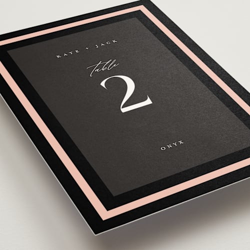 This is a onyx table numbers with standard by Eric Clegg called elance printing on doublethick in standard