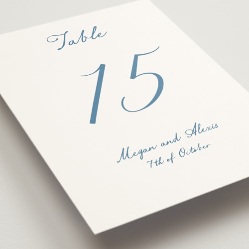 This is a neptune table numbers with standard by Cass Loh called handwritten printing on doublethick in standard