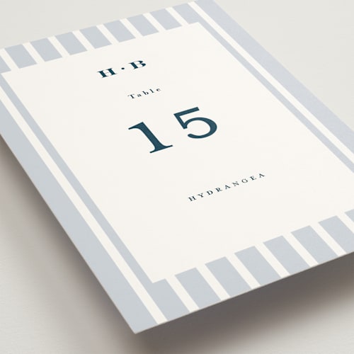 This is a powder blue table numbers with standard by chocomocacino called melihrolo printing on doublethick in standard