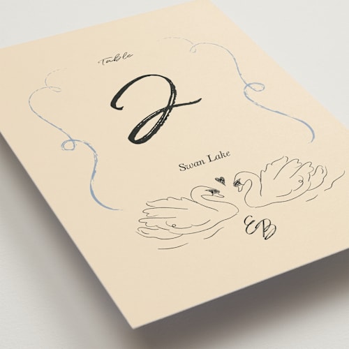 This is a dream table numbers with standard by Helena Vitto called the swan printing on doublethick in standard