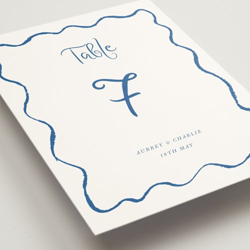 This is a sea breeze table numbers with standard by Cass Loh called quirky fun printing on doublethick in standard