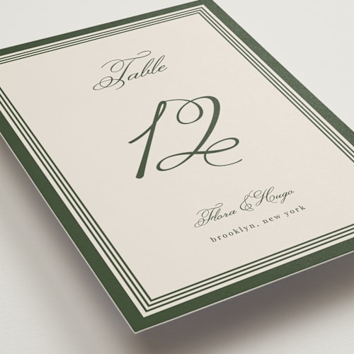 This is a evergreen table numbers with standard by Kelly Watkins called emerson printing on doublethick in standard