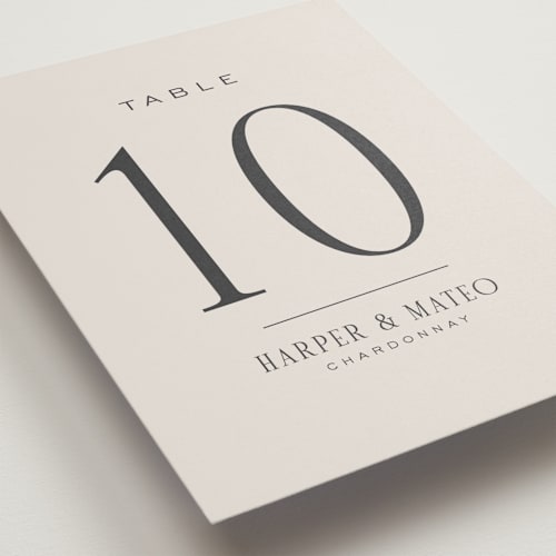 This is a sandstone table numbers with standard by Nicole Walsh called close-up printing on doublethick in standard