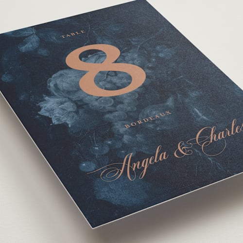 This is a nautique table numbers with standard by Kamala Nahas called renaissance printing on doublethick in standard