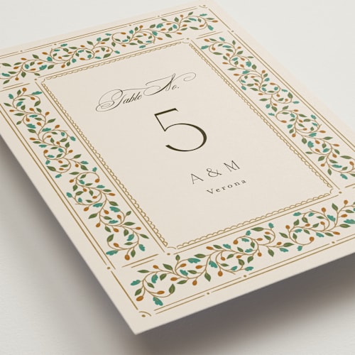 This is a autumn table numbers with standard by Ashlee Townsend called juliet printing on doublethick in standard