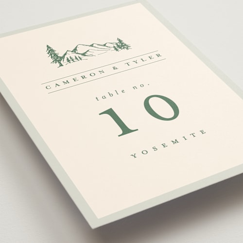 This is a pine table numbers with standard by Amy Kross called blue ridge printing on doublethick in standard