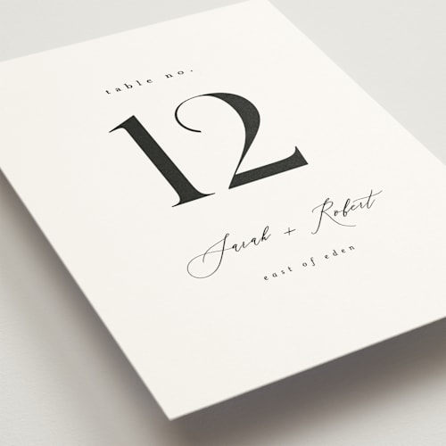 This is a classic table numbers with standard by Kelly Schmidt called corison printing on doublethick in standard