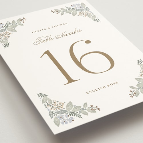 This is a meadow table numbers with standard by Kristen Smith called wild flora printing on signature in standard