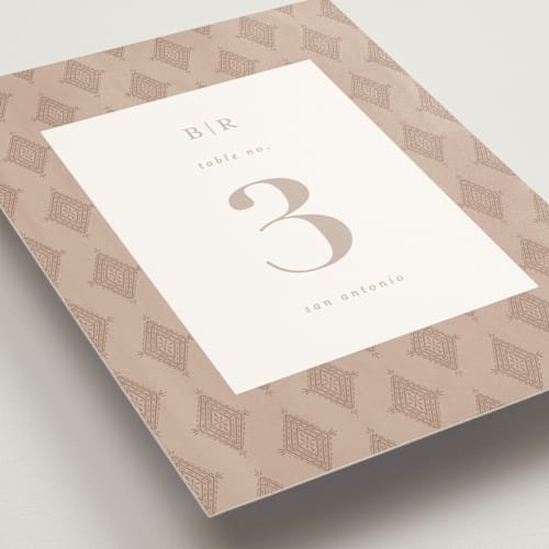 This is a cream table numbers with standard by Angela Marzuki called petal toss printing on doublethick in standard
