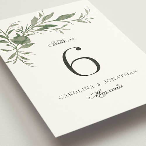 This is a meadow table numbers with standard by Melanie Kosuge called carolina printing on doublethick in standard