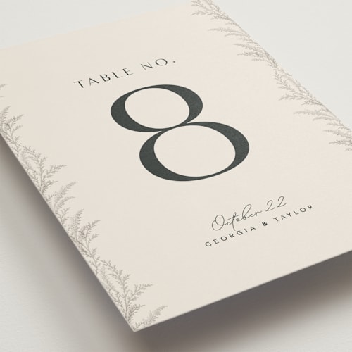 This is a eggshell table numbers with standard by Robert and Stella called etched frame printing on doublethick in standard