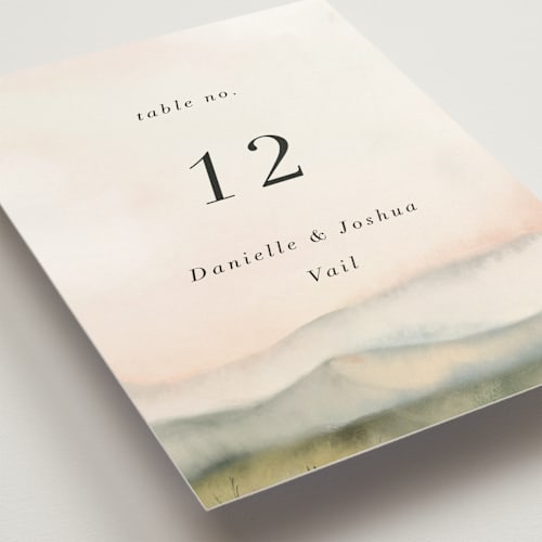 This is a forest table numbers with standard by Petra Kern called every single dawn with you printing on doublethick in standard