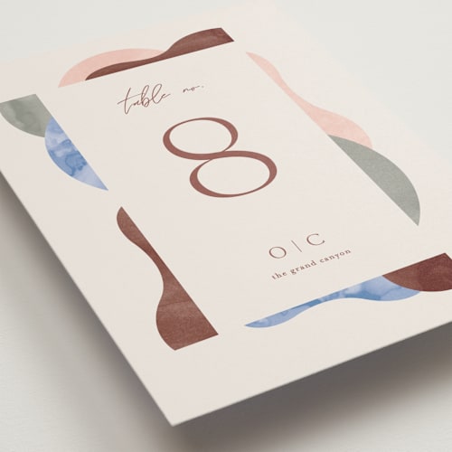 This is a coastal table numbers with standard by Pixel and Hank called deconstruct printing on doublethick in standard
