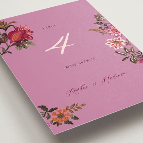 This is a ivory table numbers with standard by Caroline Bonne Muller called indian floral chintz lush printing on doublethick in standard