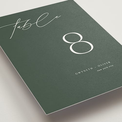 This is a forest table numbers with standard by Kelly Schmidt called flip printing on doublethick in standard