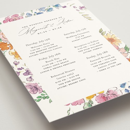 This is a tropical ceremony reception essentials with standard by Itsy Belle Studio called floral pop printing on signature in 5x7
