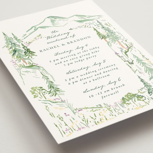 This is a meadow ceremony reception essentials with standard by Petra Kern called plain air printing on signature in 5x7
