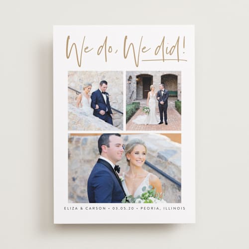 This is a golden wedding announcements with standard by Susan Asbill called our gallery printing on recycled smooth signature in standard