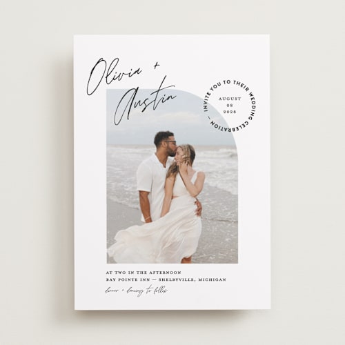 This is a cloud wedding invitations with standard by Pixel and Hank called merge printing on recycled smooth signature in standard