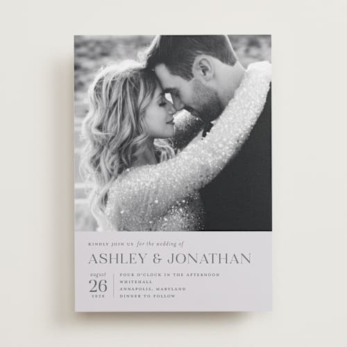 This is a dew wedding invitations with standard by Eric Clegg called have and hold printing on recycled smooth signature in standard