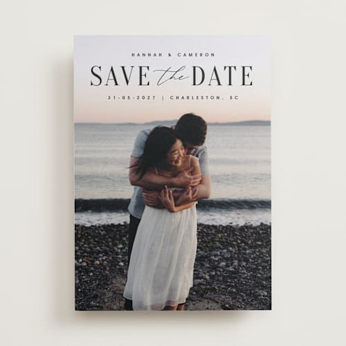 This is a ink save the date with standard by Zani van Zyl called danielle printing on recycled smooth signature in standard