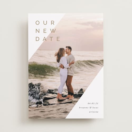 This is a jasper save the date with standard by Pixel and Hank called i'm yours printing on recycled smooth signature in standard