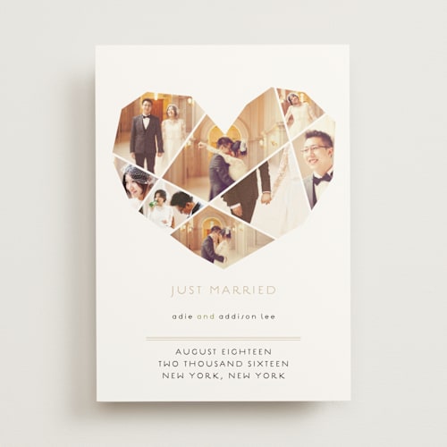 This is a camel wedding announcements with standard by fatfatin called complete love printing on signature in standard