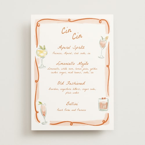 This is a flame wedding signs with standard by Pati Cascino called giardino printing on doublethick in 5x7