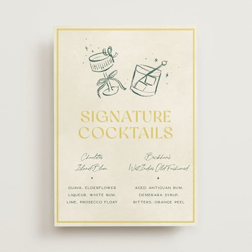 This is a island citrus wedding signs with standard by Pixel and Hank called coastal drift printing on doublethick in small