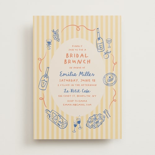 This is a sunshine bridal shower invitations with standard by Elly called sunny brunch printing on signature in standard