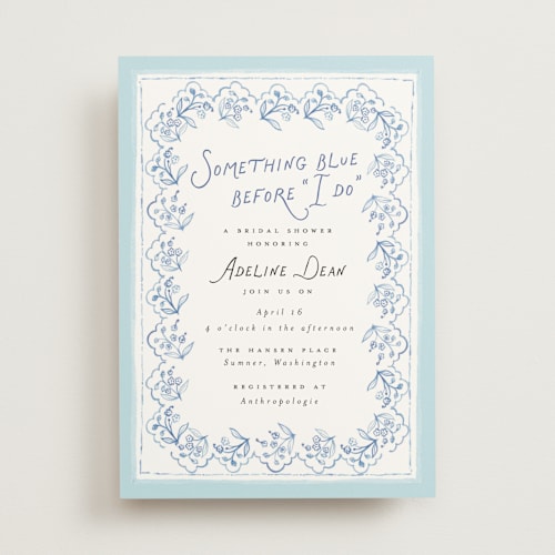 This is a frost bridal shower invitations with standard by Itsy Belle Studio called clara printing on signature in standard