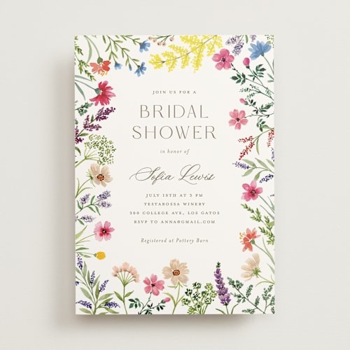 This is a garden bridal shower invitations with standard by Yaling Hou Suzuki called the conservatory printing on signature in standard