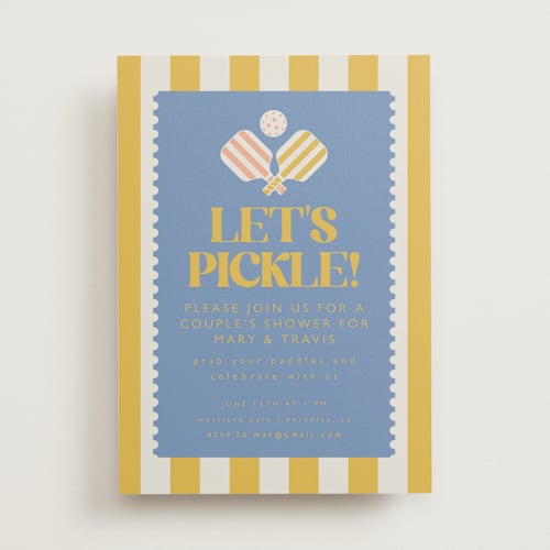 This is a sunflower bridal shower invitations with standard by Vera Lim called vintage pickle printing on signature in standard