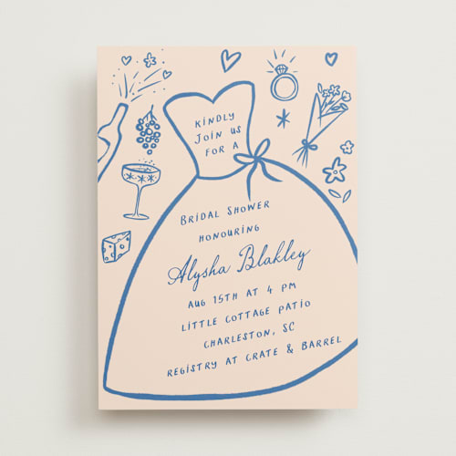 This is a royal bridal shower invitations with standard by chocomocacino called chomchom printing on signature in standard