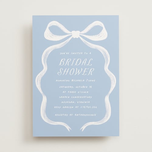 This is a bluebell bridal shower invitations with standard by chocomocacino called cupolini printing on signature in standard