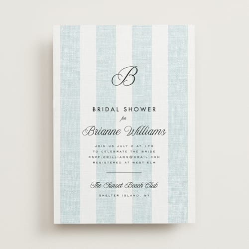 This is a oceanside bridal shower invitations with standard by Kelly Schmidt called coastal printing on signature in standard