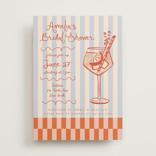 This is a citrus bridal shower invitations with standard by Jenna Holcomb called spritz printing on signature in standard