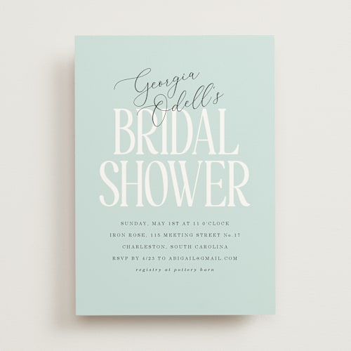 This is a sky bridal shower invitations with standard by Baumbirdy called note printing on signature in standard