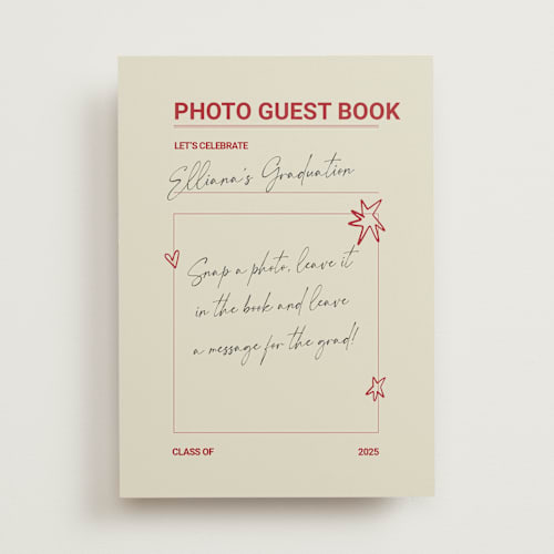 This is a parchment graduation party decorations with standard by Zove Ahhh called checklist complete printing on doublethick in 5x7