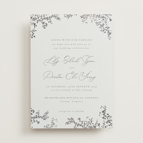 This is a bling foil stamped wedding invitations with foil pressed by Design Lotus called forever and a day printing on signature in standard