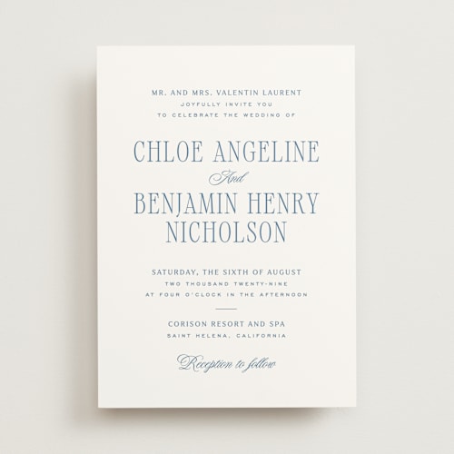 This is a ocean wedding invitations with standard by Kelly Schmidt called woods printing on signature in standard