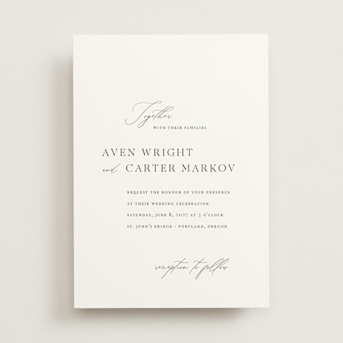This is a ink wedding invitations with standard by Jennifer Postorino called storybook printing on signature in standard