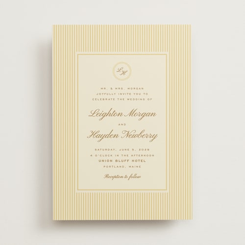 This is a lemon wedding invitations with standard by Ellen Schlegelmilch called hayden printing on signature in standard
