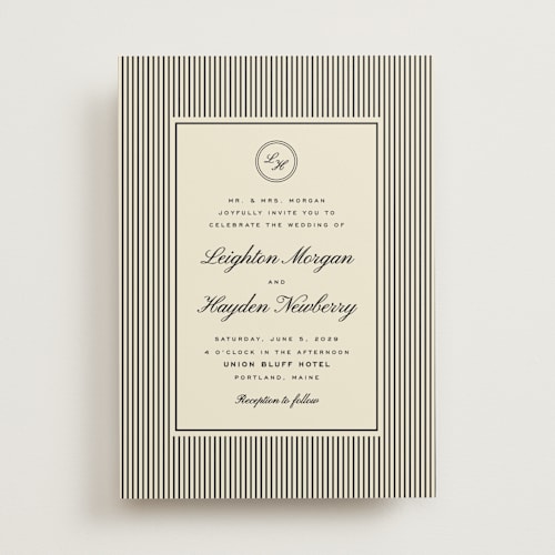 This is a charcoal wedding invitations with standard by Ellen Schlegelmilch called hayden printing on signature in standard