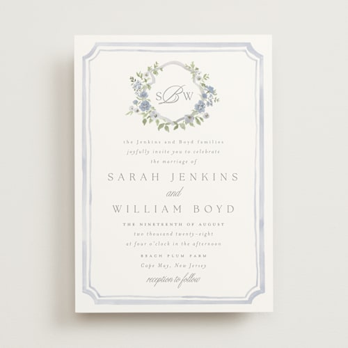 This is a sky wedding invitations with standard by Everett Paper Goods called chelsea printing on signature in standard