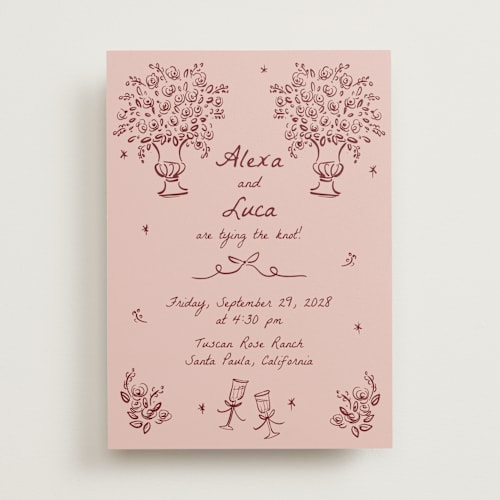 This is a valentine wedding invitations with standard by Ani Somi called roses printing on signature in standard