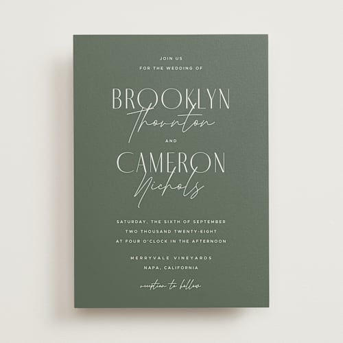 This is a garden wedding invitations with standard by Kelly Schmidt called arabilla overlap printing on signature in standard