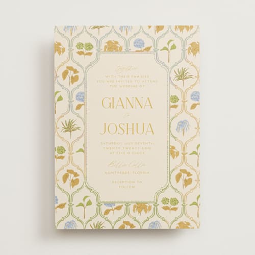 This is a summer orchard wedding invitations with standard by Vera Lim called the gallery printing on signature in standard