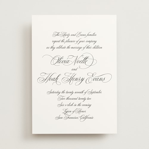 This is a pure wedding invitations with standard by Design Lotus called legacy printing on signature in standard