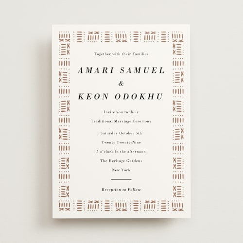 This is a ivory wedding invitations with standard by Oma N. Ramkhelawan called amari printing on signature in standard